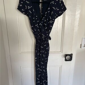Abercrombie and Fitch- Navy Floral Jumpsuit